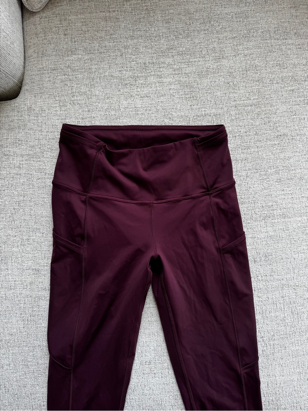 Maroon Lululemon Athletica High-rise Leggings with Pockets - Picture 3 of 5